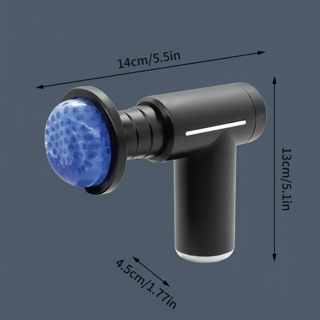 Pistolet do masażu Fascia gun z 6 końcówkami + końcówka hot&cold